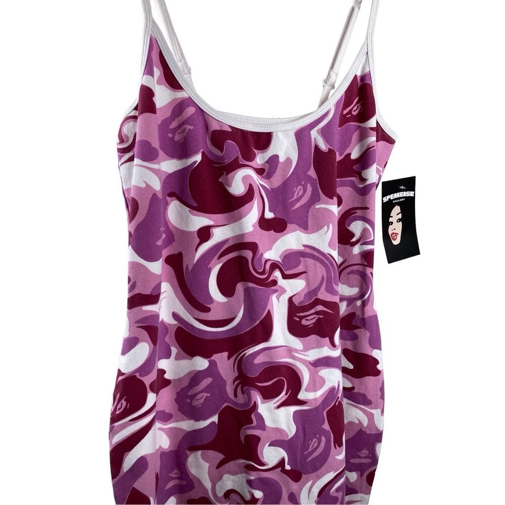 Bape Pink & White Swirl Midi Dress - Picture 3 of 6